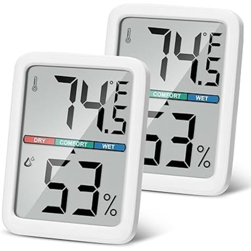 Thlevel Digital Thermometer Hygrometer, Large LCD Screen Room Thermometer Temperature, Wall Thermometer Humidity Indoor with High Accuracy, Suitable for Greenhouse, Home and Office Measuring Devices