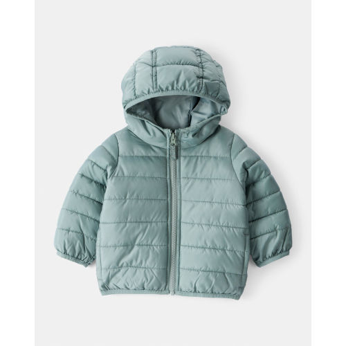 Baby Packable Hooded Puffer Jacket - Green - Carter's | Carter's