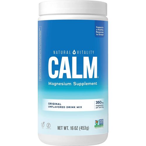 Natural Vitality Calm, Magnesium Citrate Supplement, Anti-Stress Drink Mix Powder - Gluten Free, Vegan, & Non-GMO, Original, 16 oz