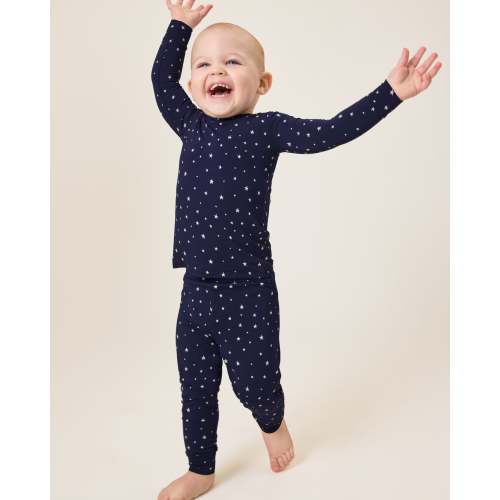 Bamboo Baby Two-Piece Pajama Set | Sage Daisies - Kindred Bravely