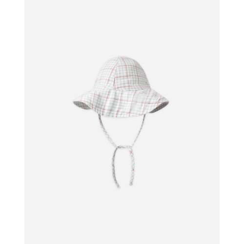 Floppy Sun Hat Light Blue Plaid