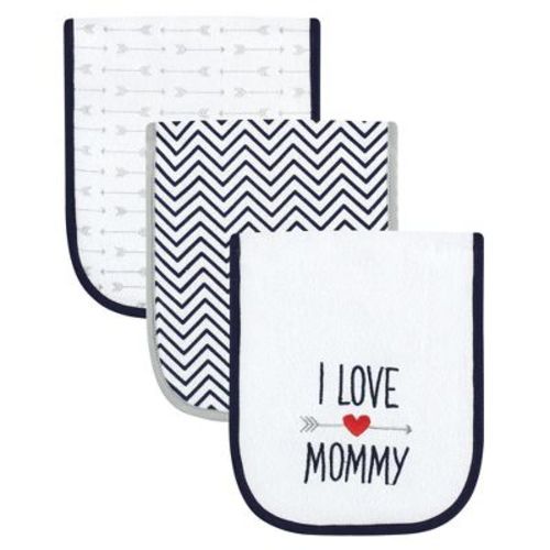Luvable Friends Infant Boy Cotton Burp Cloths with Fiber Filling, Boy Mommy, One Size