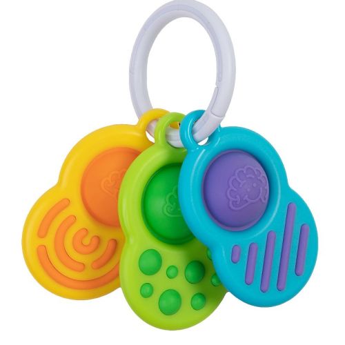Fat Brain Toys Dimpl Clutch 3-pc. Sensory-Friendly Teething Toy Set
