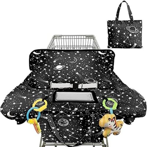 Shopping Cart Cover for Baby 2-in-1 High Chair Cover with Safety Harness