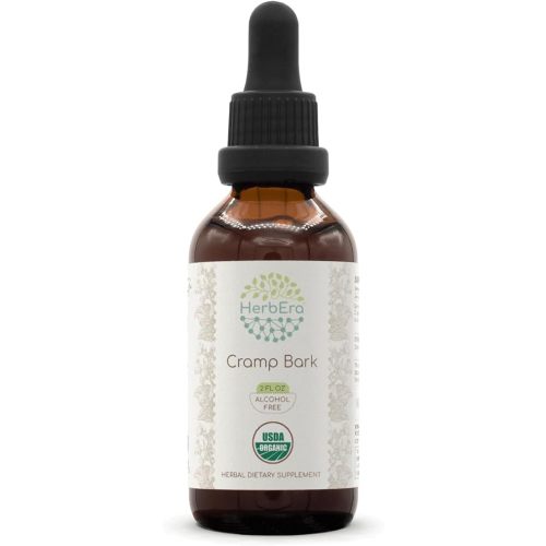 Cramp Bark B60 Alcohol-Free Herbal Extract Tincture, Concentrated Liquid Drops Natural USDA Organic Cramp Bark (Viburnum Opulus) Dried Bark (2 fl oz)