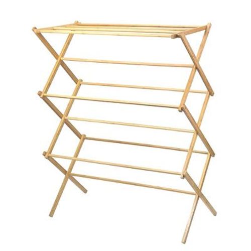 Wooden Clothes Drying Rack – Collapsible Bamboo Laundry Rack for Air Drying Clothes, Towels & Delicates – No Assembly Needed Homeitusa