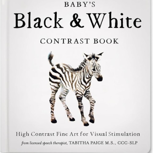 Baby's Black and White Contrast Book: High-Contrast Art for Visual Stimulation at Tummy Time (Tabitha Paige Children's Book Series)
