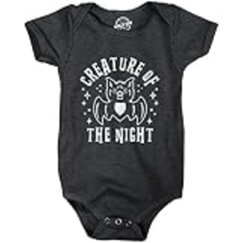 Creature of The Night Halloween Funny Cute Baby Body Suit | Funny Romper, Halloween Costume Clothes for Baby, Cool Sarcastic Creeper, Super soft blend, Novelty Baby Tee,