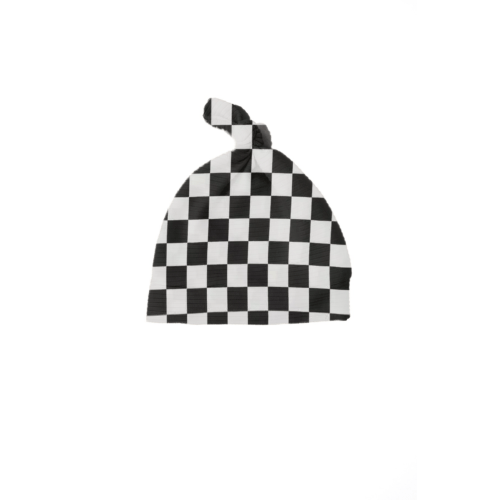 Race Black Checkered Knotted Hat