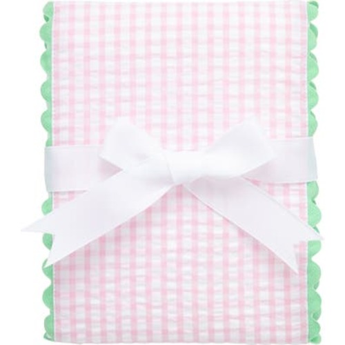 Big Check Fancy Fabric Burp Cloth