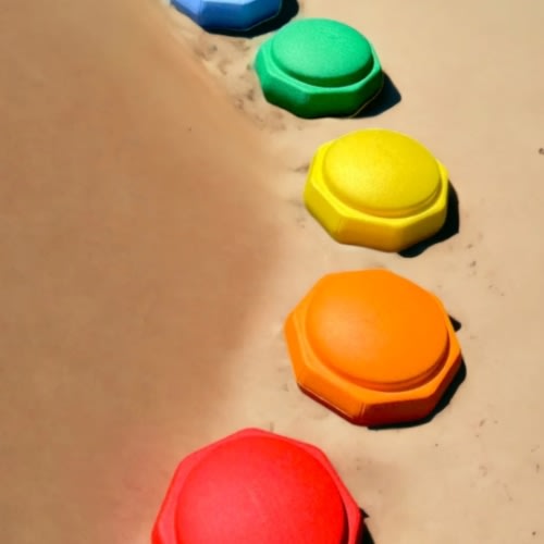 6 Pieces Rainbow Stepping Stones Set – Green Elephant Home and Toys