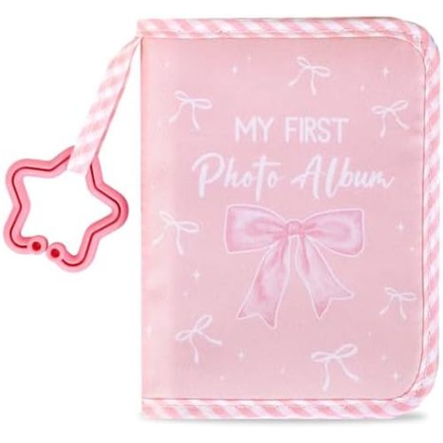 Baby's My First Family Album Soft Photo Cloth Book (Pink Bow)