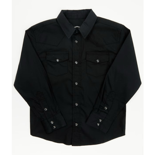 Gibson Toddler Boys' Solid Long Sleeve Snap Western Shirt