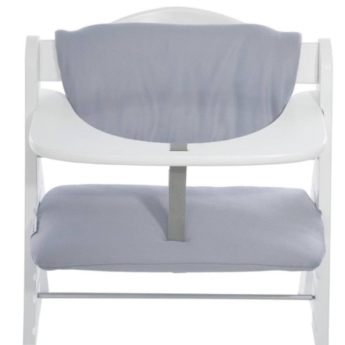Hauck Highchair Pad Deluxe, Removable Washable Padded Seat Cushion Compatible with Wooden Alpha+ and Beta+ Model High Chair, Accessory Only, Grey