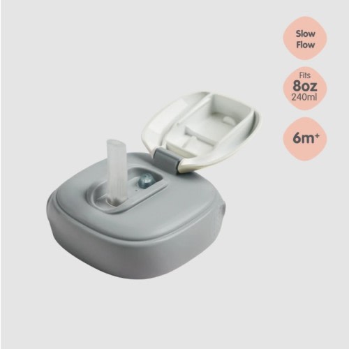 Hegen Straw Spout - 6 Months Plus - Slow Flow - (Only for 8oz/240ml) - Grey