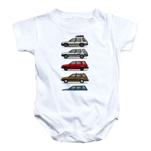 Stack of Toyota Tercel SR5 4WD AL25 Wagons Baby Onesie