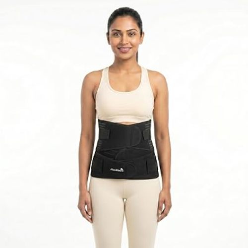 AfterBloom Postpartum Belly Band - 3 in 1 Postpartum Belly Belt for Postpartum Women - Adjustable Recovery Belly/Waist/Pelvis Belt - Breathable Fabric Abdominal Support Back Pain Relief Band (Medium)