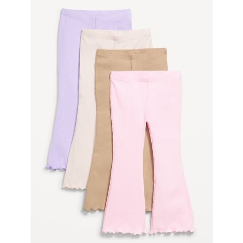 Ribbed Flare-Leg Leggings 4-Pack for Toddler Girls
