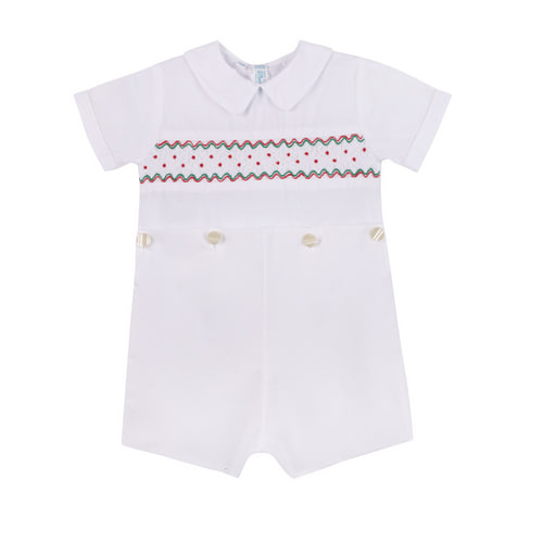 Boys Holiday Wave Smocked Bobby Suit