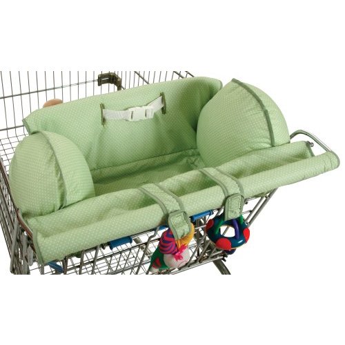 Leachco Prop 'R Shopper Shopping Cart Cover, Green Pin Dot