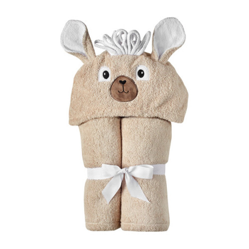 Llama Hooded Towel, White - Yikes Twins Towels & Robes | Maisonette