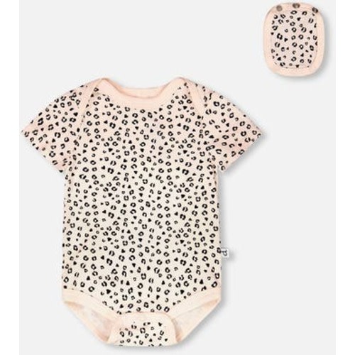 Evolutive Organic Cotton Jersey Animal Printed Bodysuit, 12M