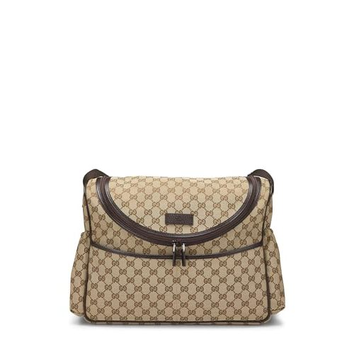 Gucci, Pre-loved Original GG Canvas Diaper Bag, Brown