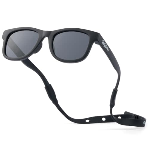 Polarized Baby Sunglasses With Strap - Unbreakable Flexible Infant Sunglasses For Toddlers Newborns 0-24 Months