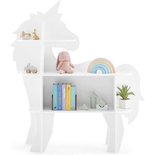 Delta Children Unicorn Bookcase - Greenguard Gold Certified, White