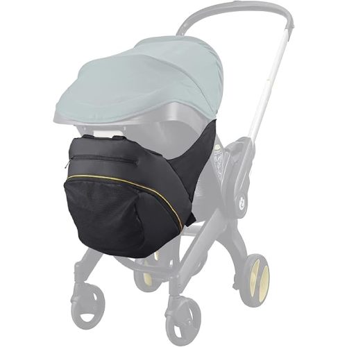 Baby & Beyond Clip-On Storage Bag Compatible with Doona Infant Car Seat Stroller (Black 1)