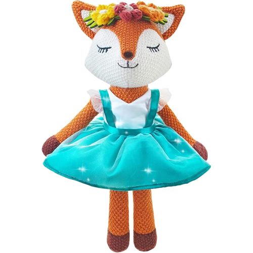 Fox Stuffed Animal,Fox Plush Toys,Stuffed Animals for Girls,Soft Ballerina Doll Animal Toy, Christmas Birthday Gifts for Baby Kids Girls(Orange)