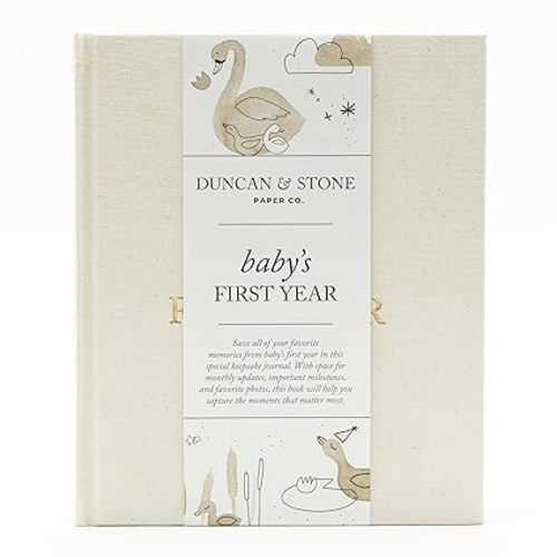 Baby First Year Book - Heirloom Keepsake Baby Memory Book to Record Important Milestones, Favorite Photos & More - Pregnancy Books (Cream,112 Pages)