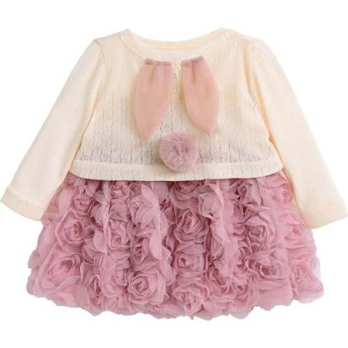 Rose Rabbit Cardigan Dress, Ivory - Tulleen | Maisonette