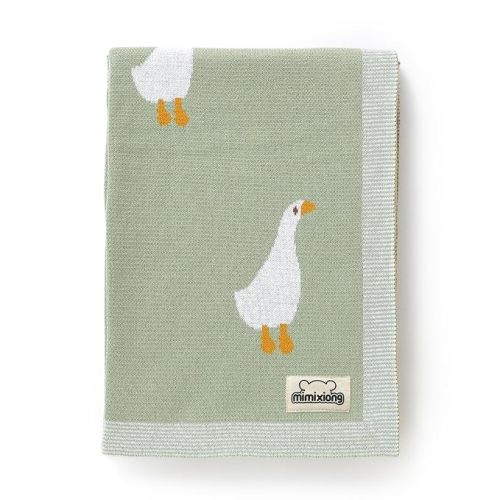 Baby Blanket Knit Receiving Boys Girls Cute Goose Blanket