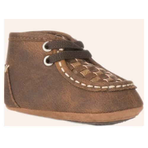 Blazin Roxx Infant Baby Bucker Brown with Tan Patchwork Chukka Moc Casual Shoe