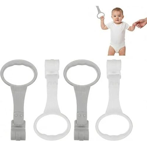 Veemoon Baby Playpen Pull up Rings Handles,4pcs Toddler Walk Assistant Crib Pull Rings Infant Standing Safety Ring Lightweight Plastic Walking Aid for Newborn Walk Practice with Smooth Rounded Edges