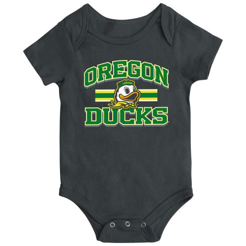 Newborn & Infant Colosseum Charcoal Oregon Ducks Core Stripe Bodysuit