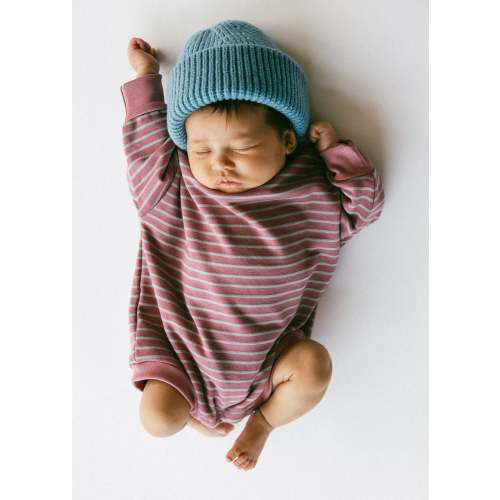 Everyday Stripe Bubble Romper - Light Plum | Baby Romper | Fostered Collection