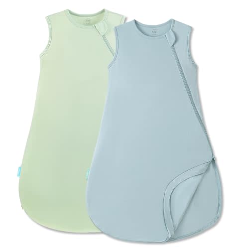 PurComfy Supersoft Sleep Sack 0.5 TOG, Premium Bamboo Viscose Sleeping Bag Thin Baby Wearable Blanket 2-Way Zipper Sleep Sack