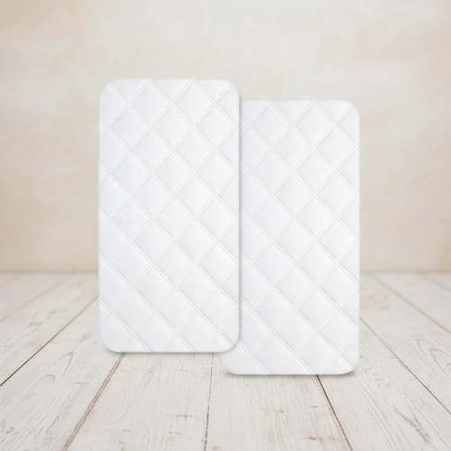 Waterproof Bassinet Mattress Pad Cover 2 Pack Fit for Rectangle Bassinet Mattress Protector