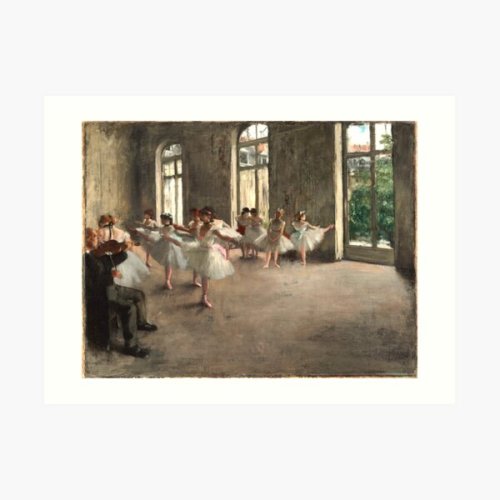 Ballet Rehearsal in 1873 Art Print