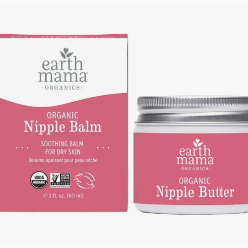 Earth Mama Organic Nipple Butter™ | Nipple Cream Safe for Breastfeeding | Postpartum Essentials for Nursing | Non Lanolin Nipple Cream, 2-Fluid Ounce