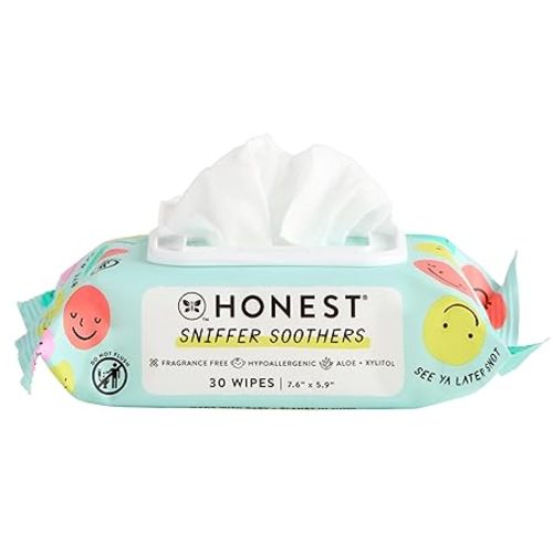 The Honest Company Plant-Based Snot Removing Wipes, 60 Count