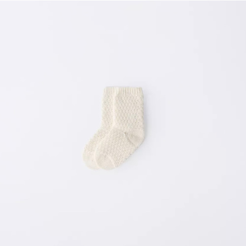 COTTON SILK TEXTURED SOCKS - Ecru | ZARA United States