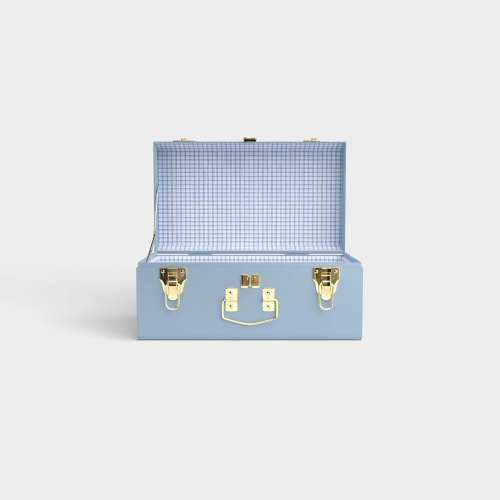 Mini Trunk - Light Blue - Picnic in Blue / Embroidery