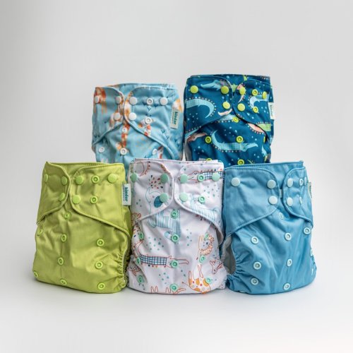 Safari Friends Value Bundle + Free Matching Wet Bag – Kinder Cloth Diaper Co.