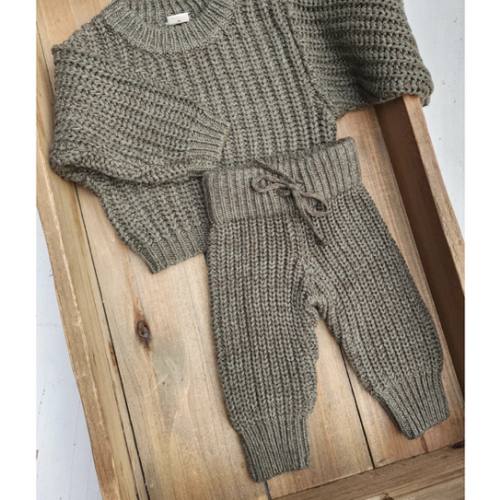 Chunky Knit Sweater + Pants Set – Olive and Cradle