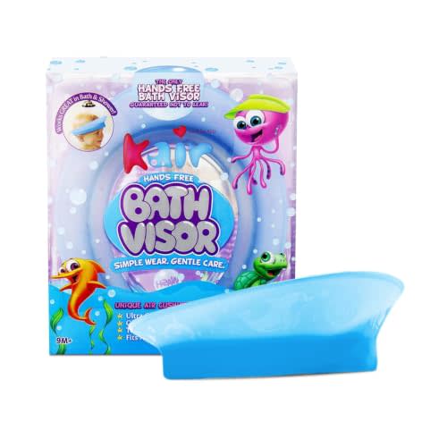 Kair Bath Visor for Babies, Silicone Air Cushioned Shower Cap for kids, Shower Water Guard for 1-9 Years Children bath and Toddler Bath (Head Circumference Greater Than 15 Inches)