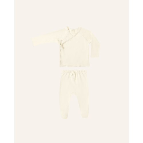 WRAP TOP + PANT SET - ivory