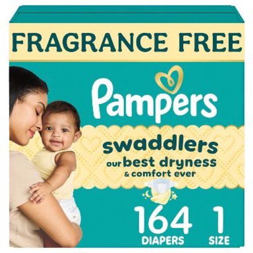 Pampers Swaddlers Sensitive Disposable Diapers - Size 1 - 164ct